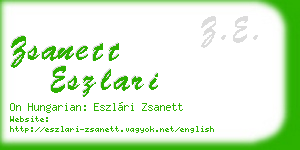 zsanett eszlari business card